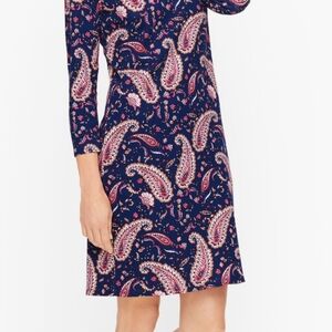 Talbots Blue and Pink Midi Dress